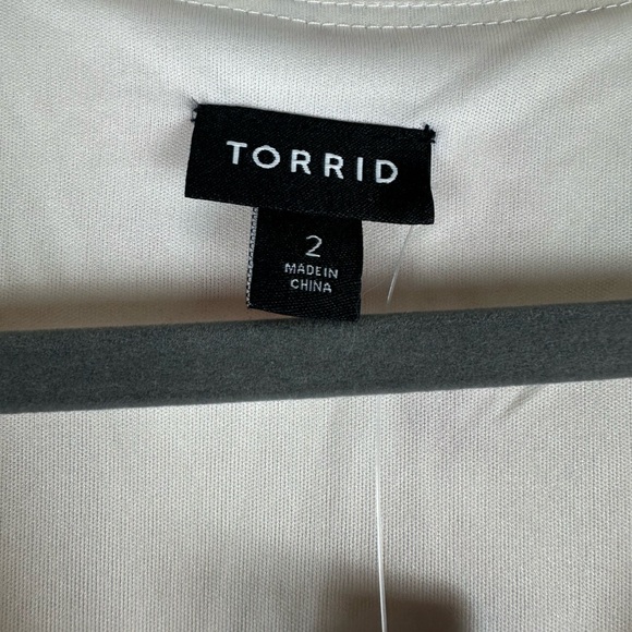 Torrid Midi Challis Flutter Sleeve Paisley Print Linen Surplice Dress NWT - Picture 5 of 10